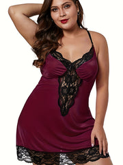 Sexy Lace Bow Front Mesh Slips