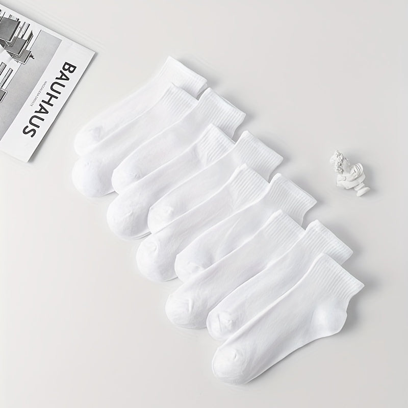 10 Pairs Women's Comfy Breathable Solid Socks All-match Stockings