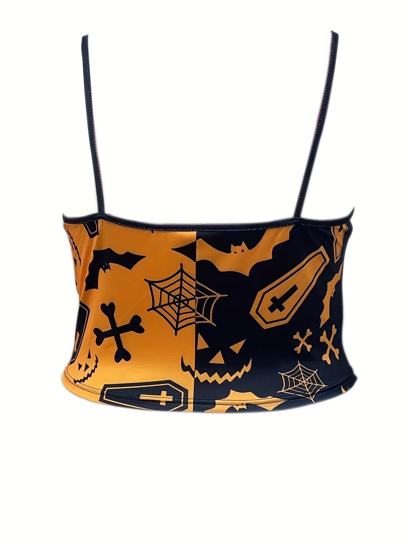 Colorblock Graphic Print Halloween Cami Top