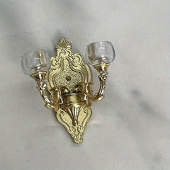 1:12 Dollhouse Wall Light & Golden Alloy Bedroom Ornament Mini House Decor