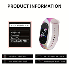 Waterproof Electronic Watch for Kids - Colorful Holiday Gift