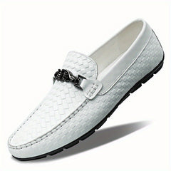 Men's Plaid Bit Loafers Autumn Winter Shoes