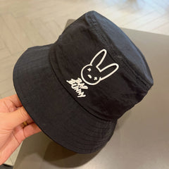 Kids Sunshade Bucket Hat Rabbit Print Double Sided