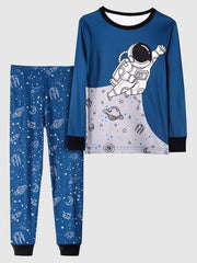 Boys Astronaut 2 pcs Pajamas Set Long Sleeve Top & Pants