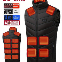 Men's Heated Vest for Outdoor Activities and Hiking