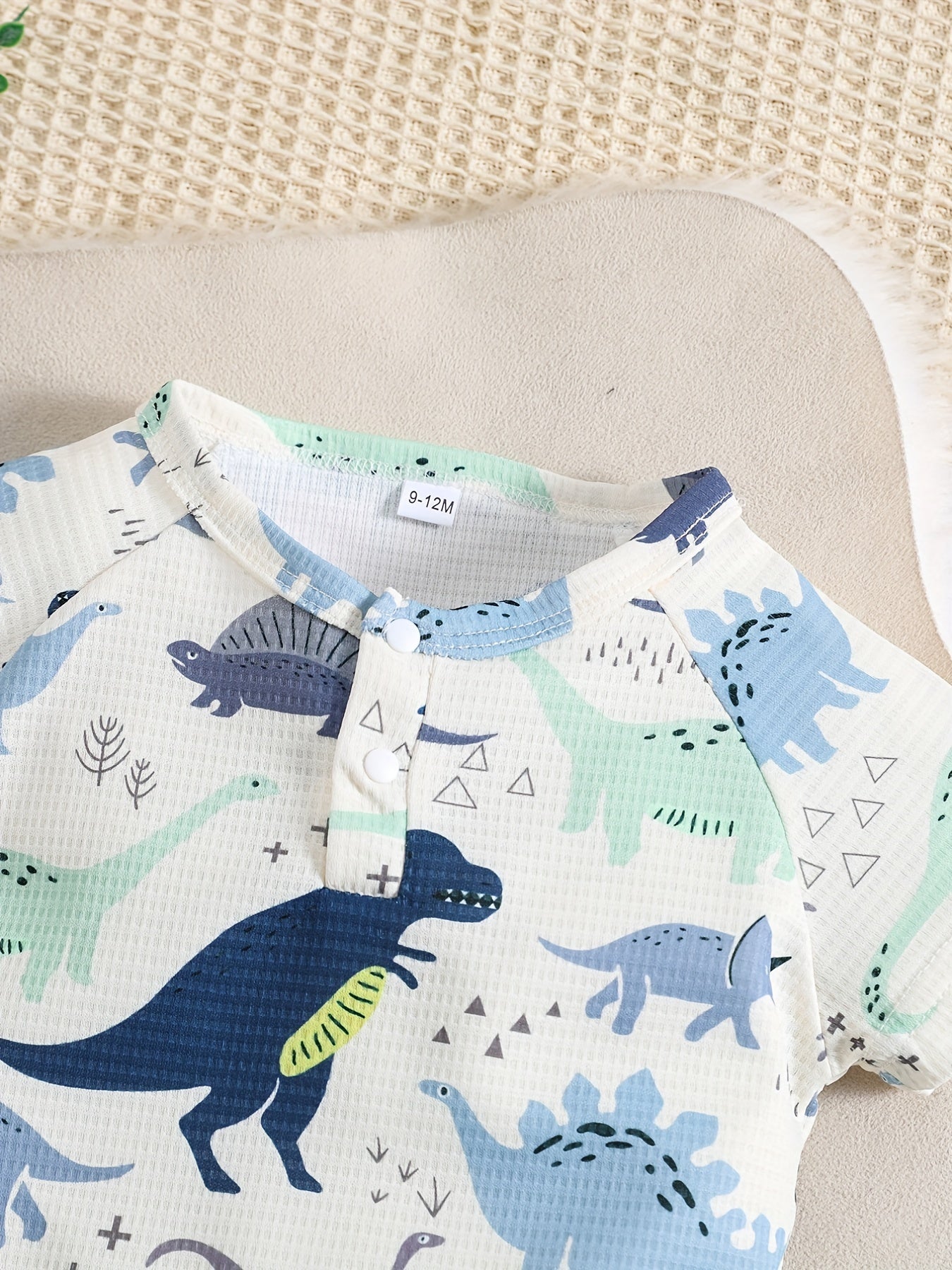 Baby Boys Dinosaur Print T Shirt & Shorts Set Soft Comfortable Top