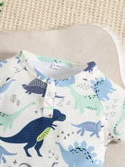Baby Boys Dinosaur Print T Shirt & Shorts Set Soft Comfortable Top