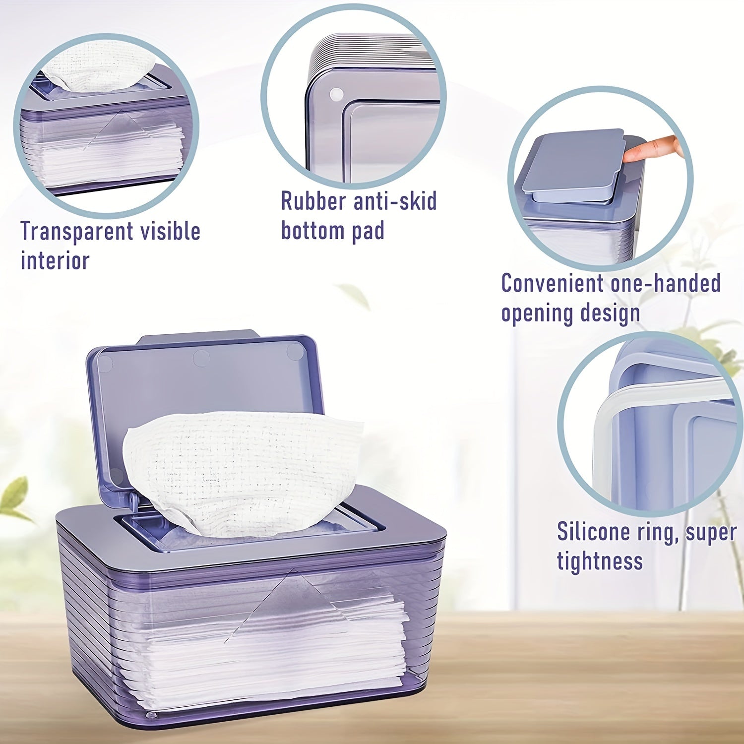Non Slip Wipe Dispenser for Fresh and Easy Access