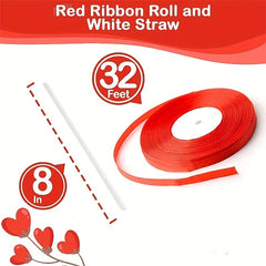 Large Red Heart Balloon with 1000 Rose Petals - Romantic Anniversary Decoration