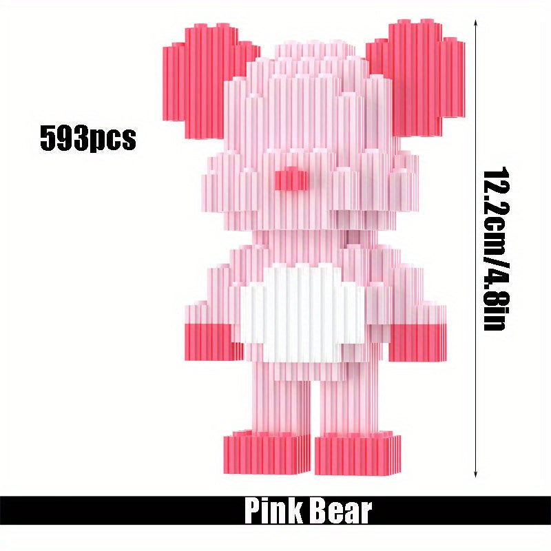 593pcs Bear Block Models - Challenging Hand-built Toys