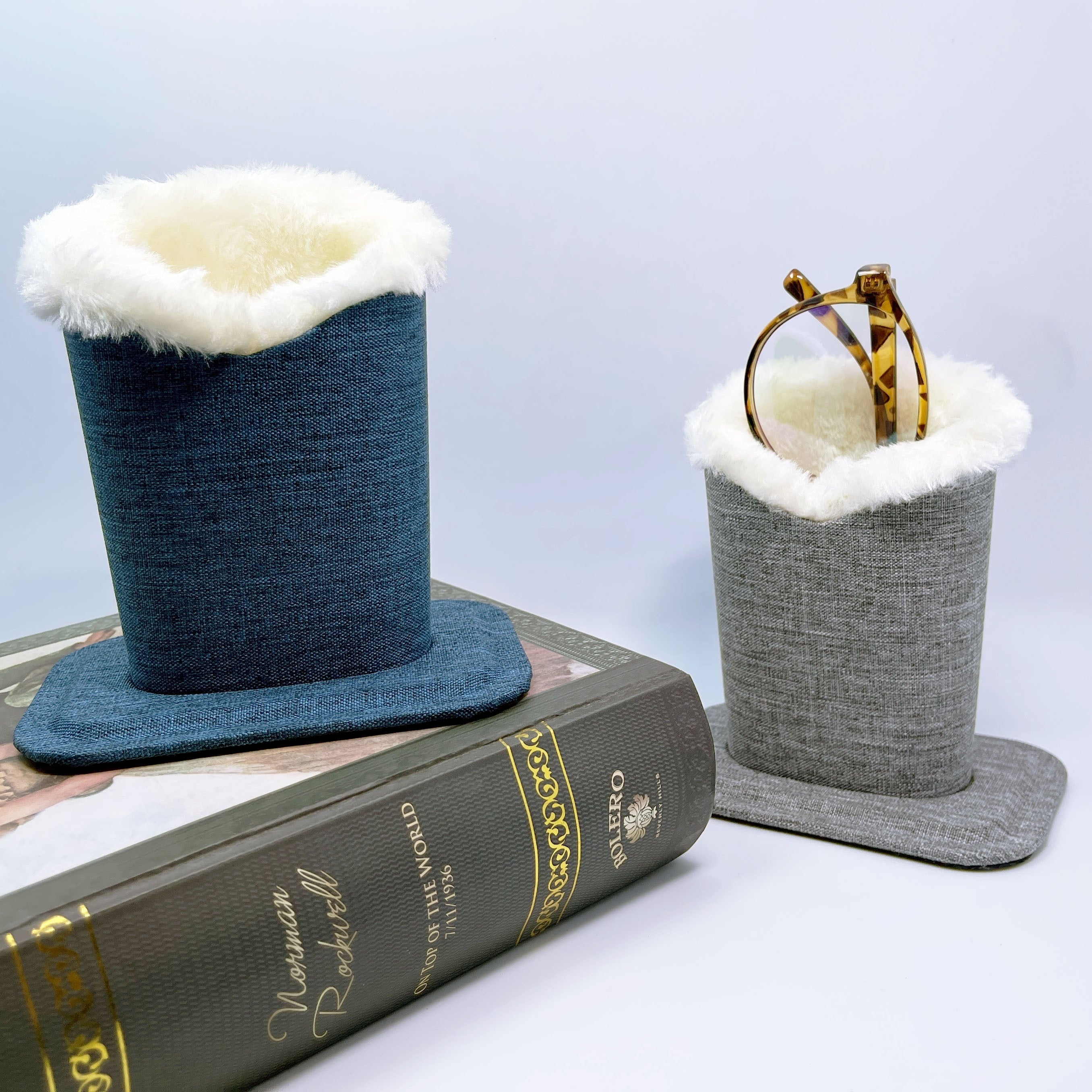 Canvas Glasses Holder Eyeglasses Protector Case For Desk