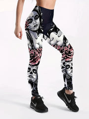 Goth Leggings High Rise Skinny Leggings