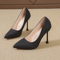 Glitter Pointed Toe High Heels Stiletto Bridesmaid Pumps