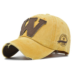 Vintage Applique Embroidery Baseball Cap Washed Hat Embroidered Alphabet