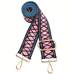 Vintage Geometric Bag Strap Replacement Wide Shoulder DIY Travel Accessories