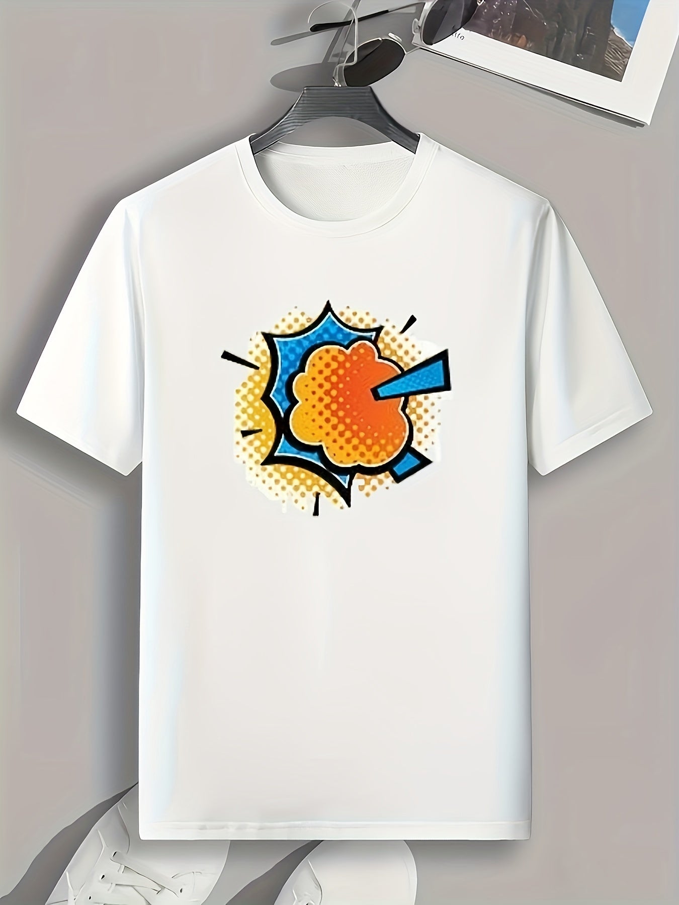 Pattern Printed Men's Sports T-shirt - Fitness Clothing Gift