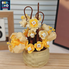 Colorful Flower Bouquet Building Blocks Set Succulent Plant Decor Kit