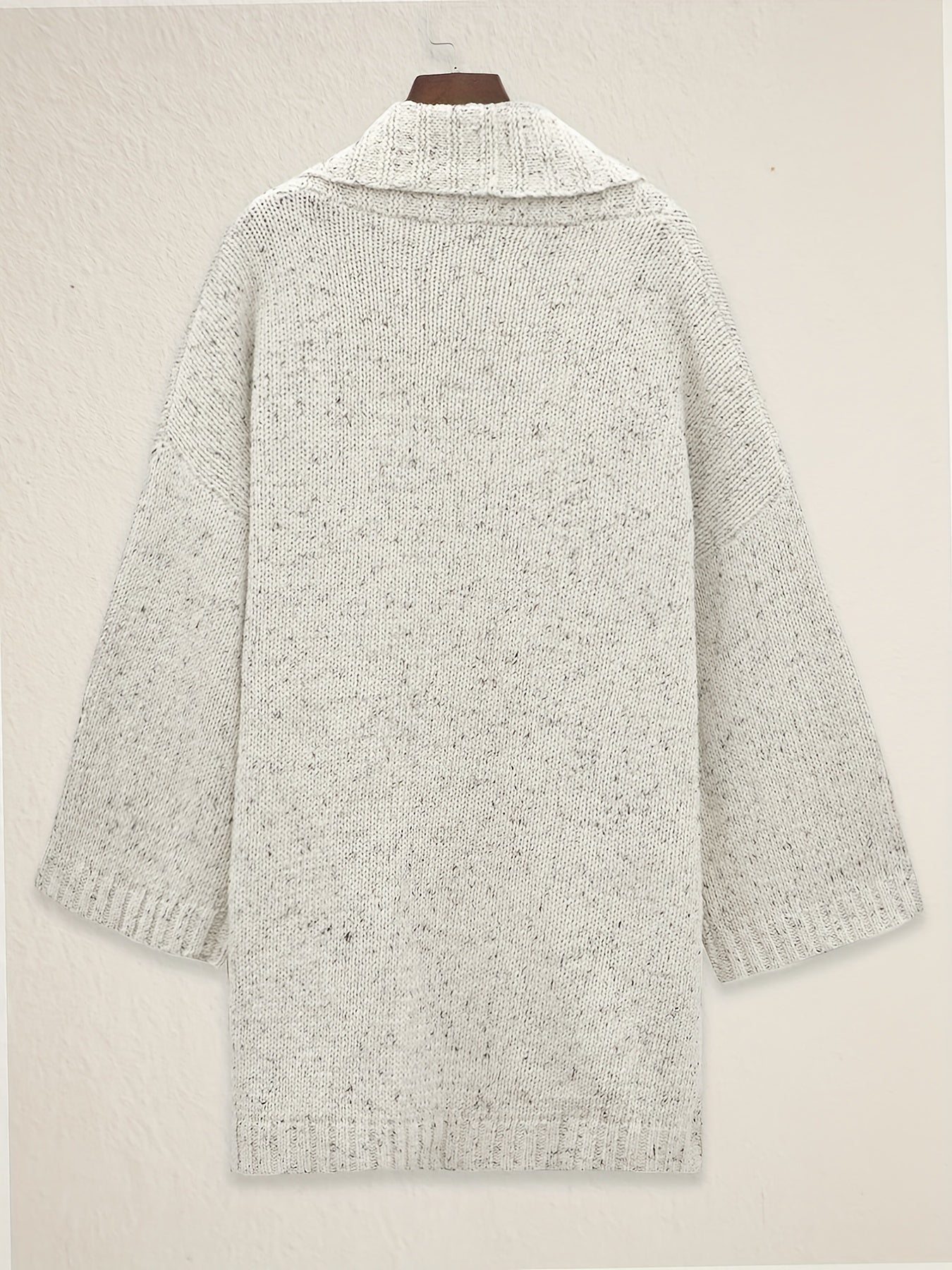 Women's Heathered Open Front Cardigan with Pockets