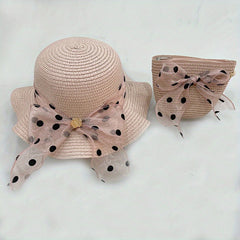 Girls Sun Protection Hat & Crossbody Bag Set