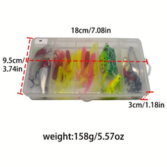 Freshwater Fishing Lures Kit for Bass Trout Crappie Salmon 72pcs