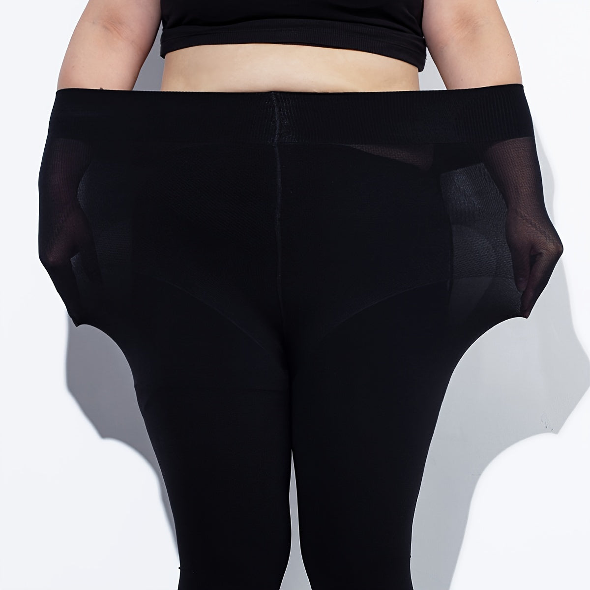Casual Pantyhose Women's Plus Solid Stirrup High Waist