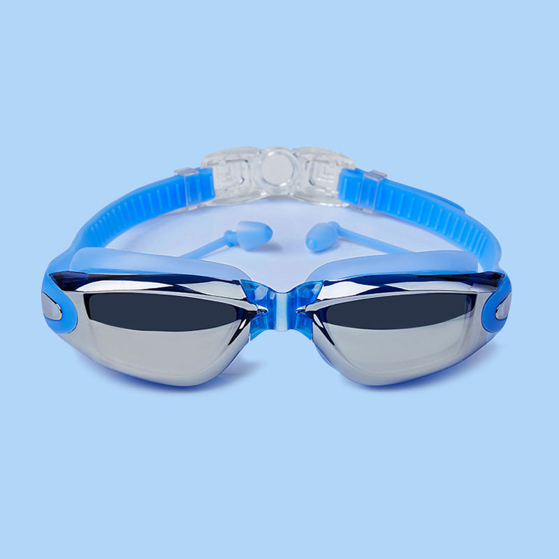 Adult Myopia Swimming Goggles Earplug Professional Pool Glasses Anti Fog Men Wom