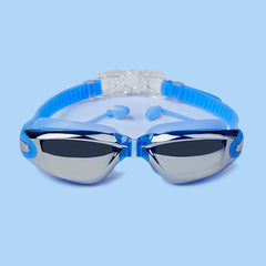 Adult Myopia Swimming Goggles Earplug Professional Pool Glasses Anti Fog Men Wom