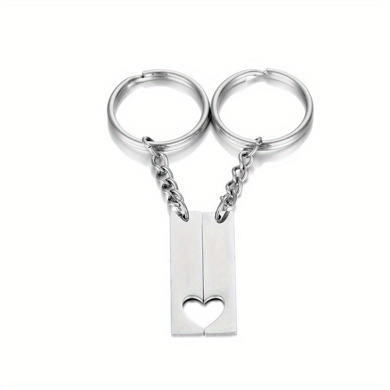 Personalized Stainless Steel Keychain - Name & Date Engraved