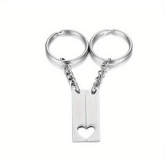 Personalized Stainless Steel Keychain - Name & Date Engraved