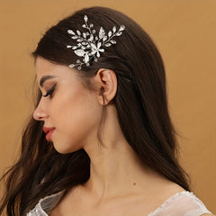 Pearl Flower Wedding Hairpin Rhinestone Headwear