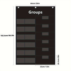 Small Group Management Pocket Chart for Classroom with 96 Cards
