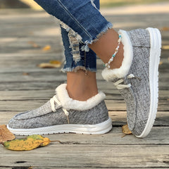 Faux Fur Lined Lightweight Skate Shoes