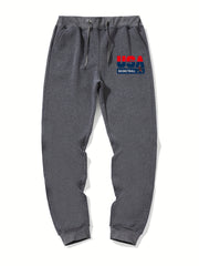 Basketball Graphic Drawstring Joggers Men's Sweatpants
