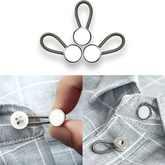 10pcs Metal Collar Buttons Extenders Elastic Neck Extender Wonder Button