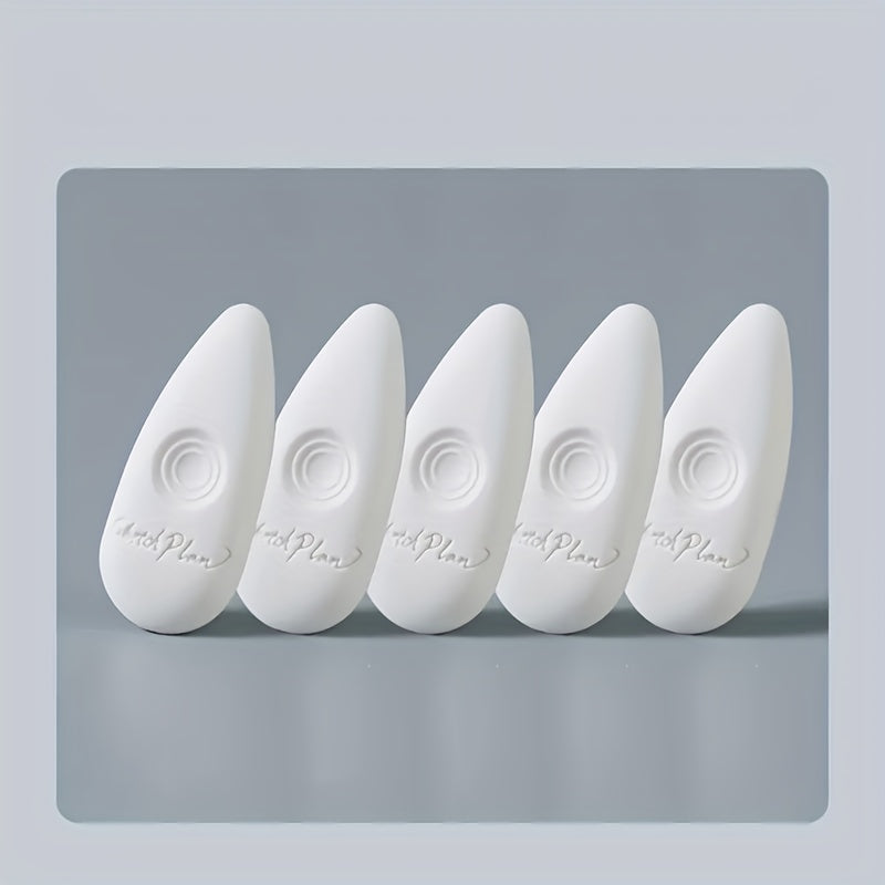 5pcs Art Sketch Erasers Low Dust Ultra Soft Material Ergonomic Triangular
