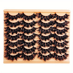 14 Pairs Faux Mink Lashes Thick Fluffy Dramatic Volume Reusable Makeup