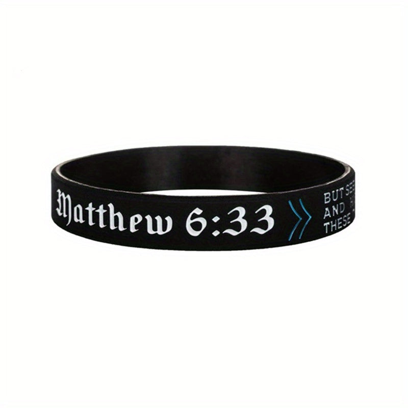 Bible Silicone Bracelet for Women's Faith Pray for Auspiciousness
