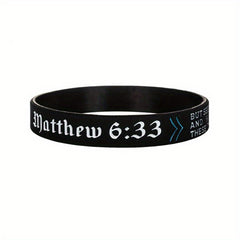 Bible Silicone Bracelet for Women's Faith Pray for Auspiciousness