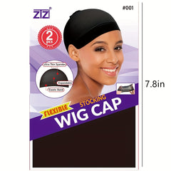 2PCS Non Slip Stretchy Nylon Stocking Wig Caps For Women