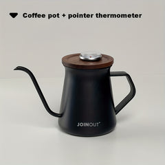 304 Stainless Steel Coffee Pot with Thermometer 400ML