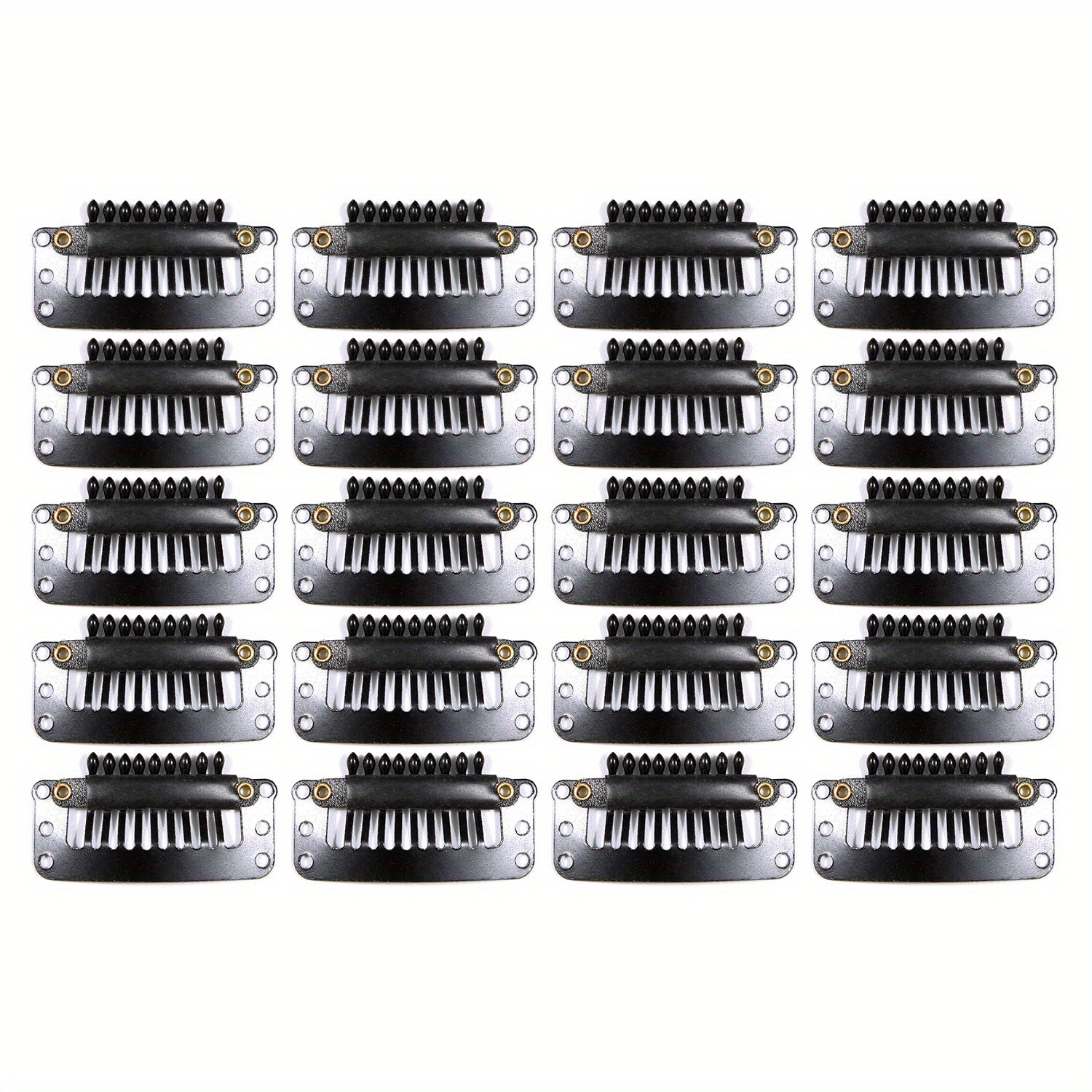 20Pcs Hairpin Hair Extension Wig Clips Metal Comb Closure Tool