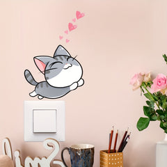 Luminous Cat Switch Sticker PVC Decoration Sticker