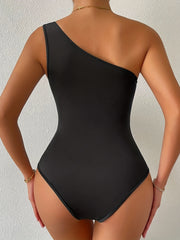 One Shoulder Summer Bodysuit Sleeveless Slim Casual Bodysuit Women's Clothing
