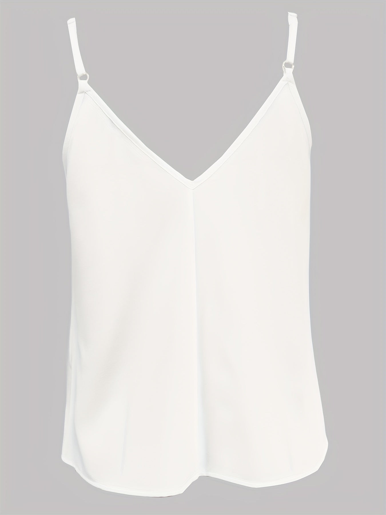 Solid Contrast Lace Cami Top V Neck Sleeveless Top Women's Clothing