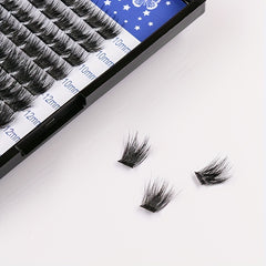 Segmented Cluster Lashes Thick Mixed False Eyelashes C Curling