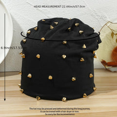 Stud Rivet Winter Beanie Cap Unisex Punk Rock Hiphop Skull Hats