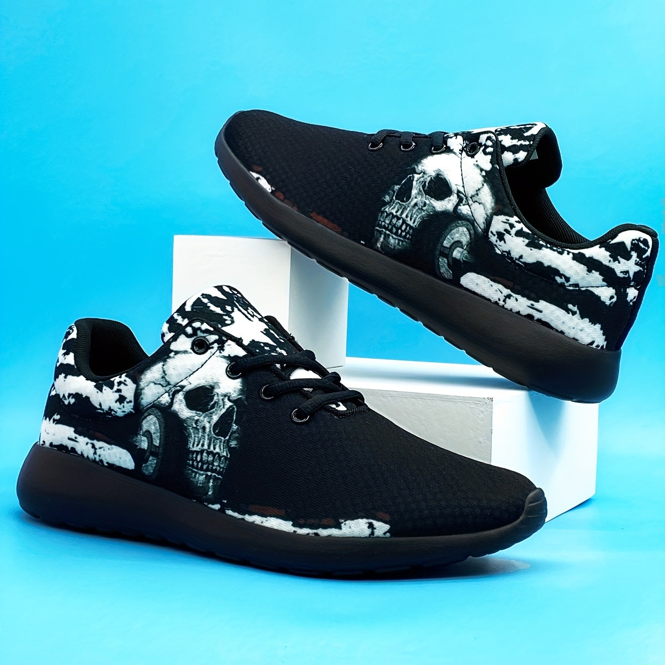 Men's Punk Skull Lightweight Running Shoes