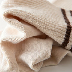 5 Pairs Striped Crew Socks Breathable Sports Stockings