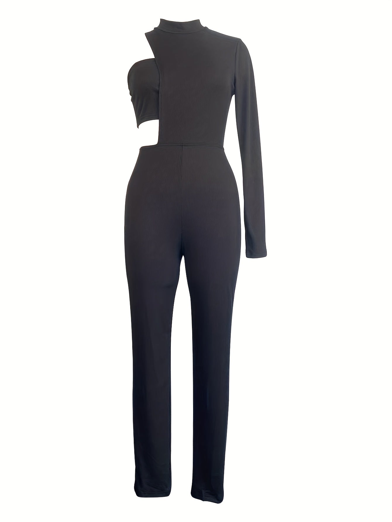 Sexy One Shoulder Bodycon Jumpsuit & Tube Top Set
