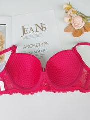 2pcs Lace Push Up Bra Comfy & Breathable Women's Lingerie
